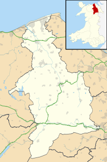 Localización de Llangollen en Denbighshire