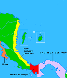 Ubicación de Nueva Cartago y Costa Rica