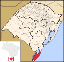 Situación de Santa Vitória do Palmar