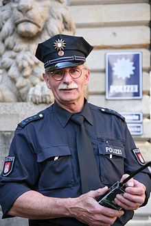 Policía estatal alemán en Hamburgo.