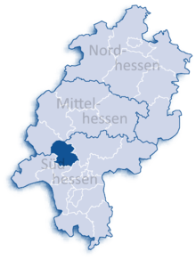 Lage des Hochtaunuskreises in Hessen