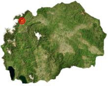 Mapa de situación de Tetovo
