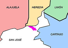 Localización de La ciudad de San José