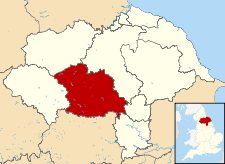 Ubicación en el condado de Yorkshire del Norte.