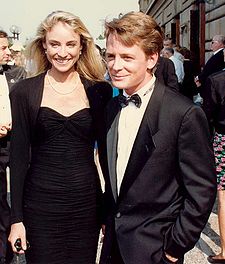 con su esposo Michael J. Fox, Agosto 1988