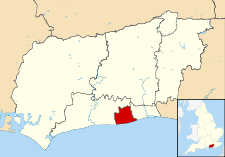 Ubicación en el condado de Sussex Occidental.