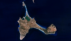Fotografía de satélite de la isla Formentera