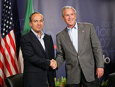 George W. Bush and Felipe Calderón-North American Leaders' Summit (August, 2007).jpg