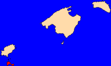 Mapa de situación de la isla Formentera
