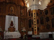 Retablos del Sagrario de la Catedral de Tlaxcala.