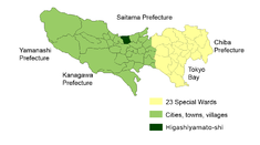 Localización de Higashiyamato