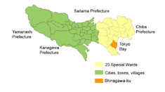 Localización de Shinagawa