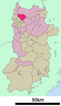 Localización de Yamatokōriyama