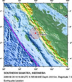 2009-09-30 Sumatra Indonesia earthquake location.jpg
