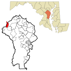 Ubicación en el condado de Anne Arundel en MarylandUbicación de Maryland en EE. UU.