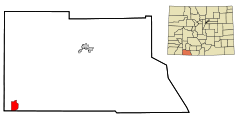 Ubicación en el condado de Archuleta en ColoradoUbicación de Colorado en EE. UU.