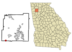 Bartow County Georgia Incorporated and Unincorporated areas Taylorsville Highlighted.svg