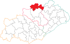 Situación del cantón en el departamento de Hérault.