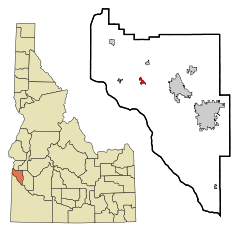 Ubicación en el condado de Canyon en Idaho Ubicación de Idaho en EE. UU.