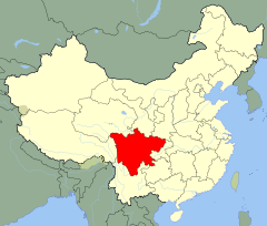 Ubicación de Sichuan