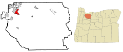 Ubicación en el condado de Clackamas en el estado de Oregón Ubicación de Oregón en EE. UU.