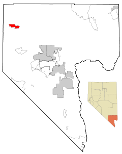 Ubicación en el condado de Clark en el estado de Nevada Ubicación de Nevada en EE. UU.