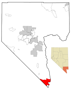Ubicación en el condado de Clark en el estado de Nevada Ubicación de Nevada en EE. UU.