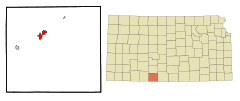 Ubicación en el condado de Comanche en KansasUbicación de Kansas en EE. UU.