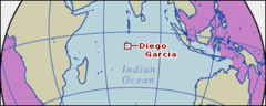 Ubicación del Territorio Británico en el Océano Índico