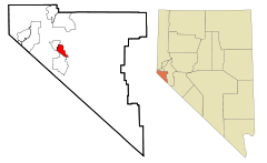 Ubicación en el condado de Douglas en el estado de Nevada Ubicación de Nevada en EE. UU.