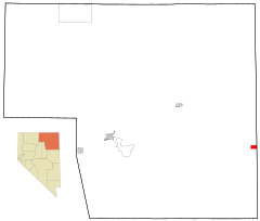 Ubicación en el condado de Elko en el estado de Nevada Ubicación de Nevada en EE. UU.