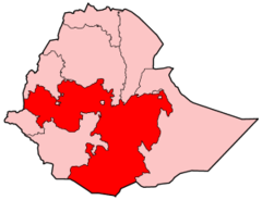 Ubicación de Región Oromía