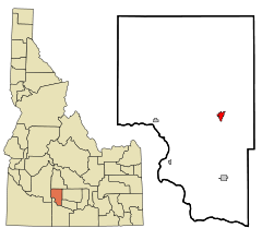 Ubicación en el condado de Gooding en Idaho Ubicación de Idaho en EE. UU.