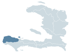 Ubicación del Departamento Grand'Anse en Haití.