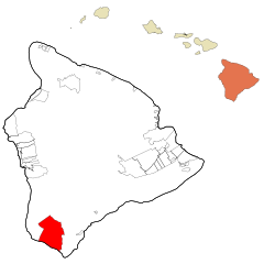 Hawaii County Hawaii Incorporated and Unincorporated areas Hawaiian Ocean View Highlighted.svg