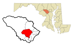 Ubicación en el condado de Howard en MarylandUbicación de Maryland en EE. UU.