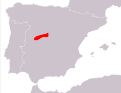 Mapa de distribución de Iberolacerta cyreni.