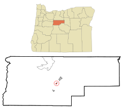 Ubicación en el condado de Jefferson en el estado de Oregón Ubicación de Oregón en EE. UU.
