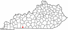 Ubicación en el condado de Todd en KentuckyUbicación de Oklahoma en EE. UU.
