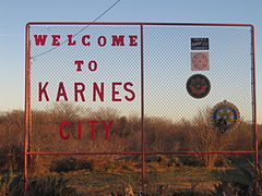 Karnes City, TX, welcome sign IMG 2719.JPG