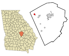 Laurens County Georgia Incorporated and Unincorporated areas Montrose Highlighted.svg