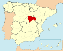 Ubicación de la provincia de Guadalajara