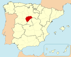 Ubicación de la provincia de Segovia