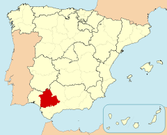 Ubicación de la provincia de Sevilla