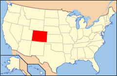 Ubicación de Colorado en EE. UU.