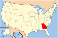 Ubicación de Georgia en EE. UU.