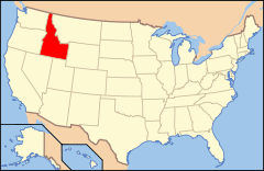 Ubicación de Idaho en EE. UU.