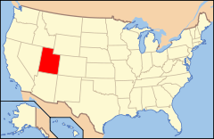 Ubicación de Utah en EE. UU.
