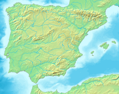 Localización de Calanda en Iberia