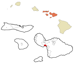Maui County Hawaii Incorporated and Unincorporated areas Maalaea Highlighted.svg